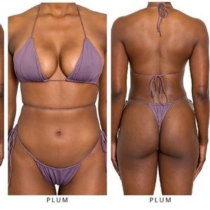 Riot swim bixie bottom plum small NWOT
